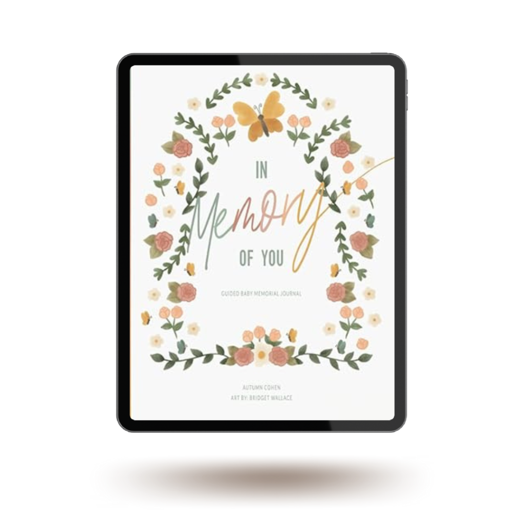 baby loss guided journal and pregnancy loss memory book