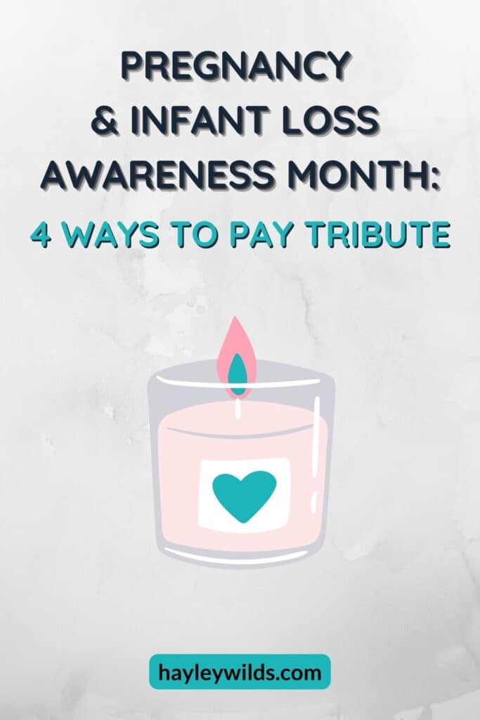 pregnancy and infant loss awareness month pinterest pin
